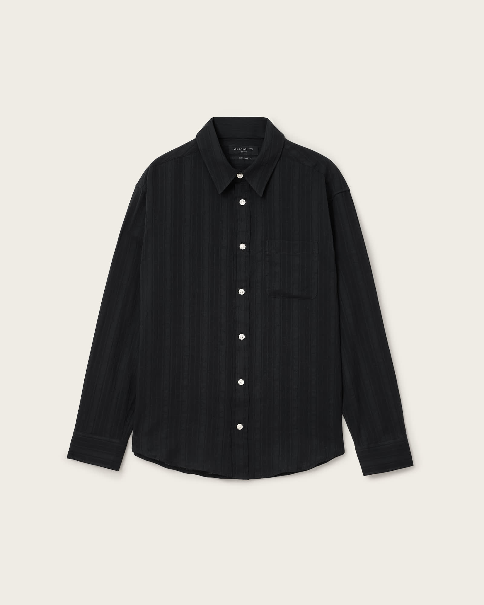 All Saints Karmi Long Sleeve Shirt Black