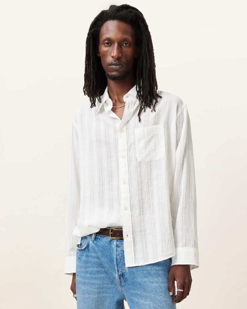 All Saints Karmi Long Sleeve Shirt White