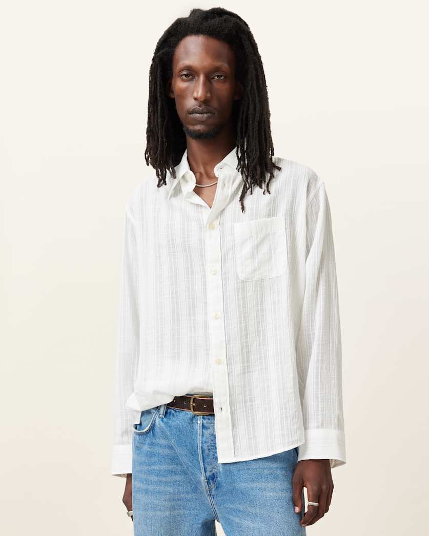 all saints Karmi Long Sleeve Shirt White