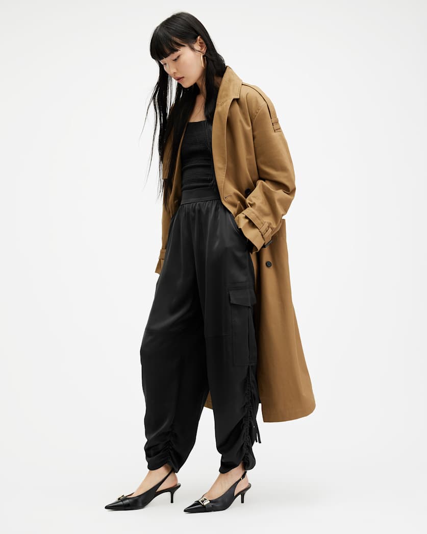 all saints Kaye Oversized Drawcord Pants Black