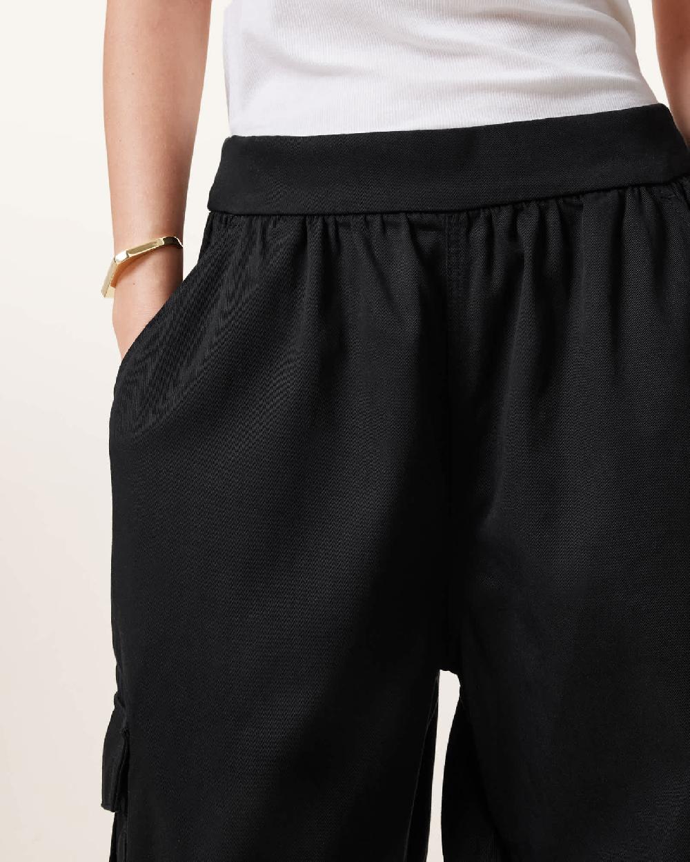 All Saints Kaye Relaxed Fit Drawcord Pants Black