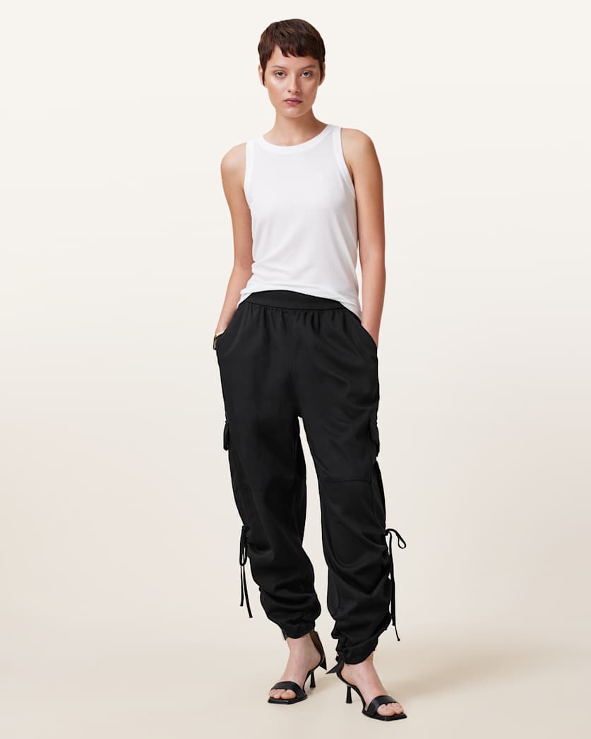all saints Kaye Relaxed Fit Drawcord pants Black