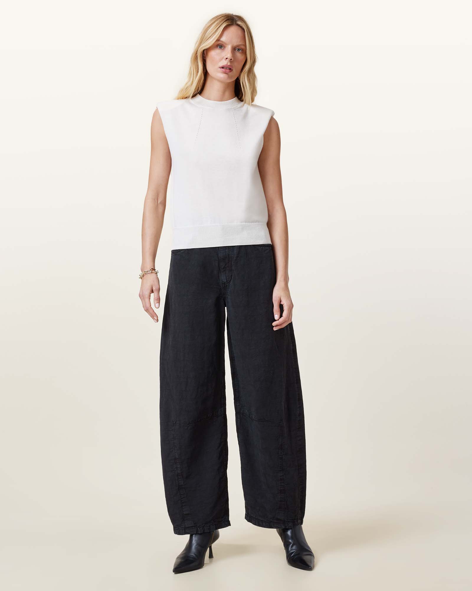 All Saints Kayla Wool Tank Top Chalk White