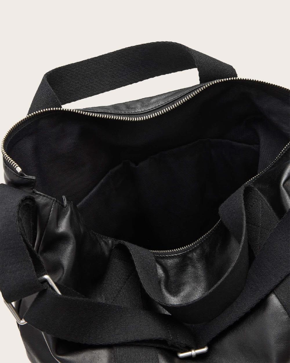 All Saints Kei Leather Multi-Use Backpack Black