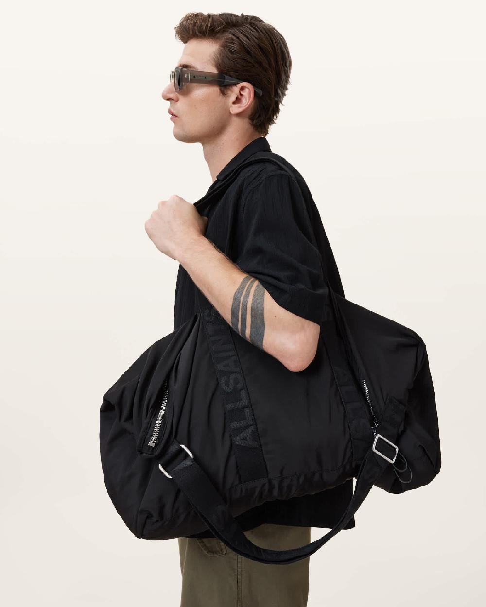 All Saints Kei Recycled Weekend Bag Black