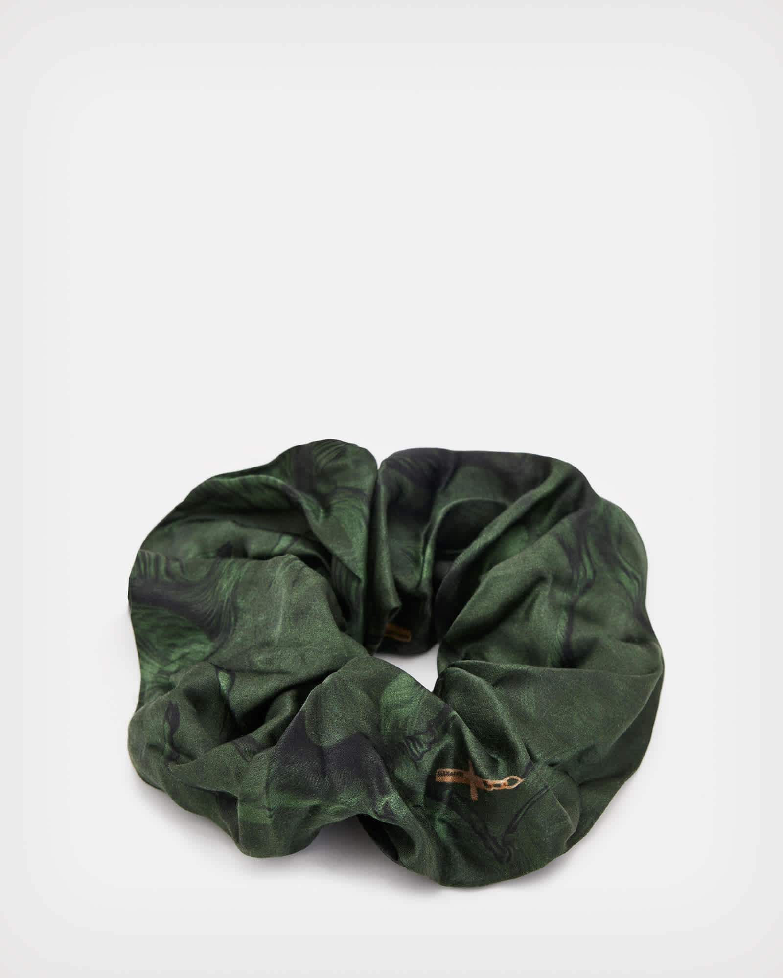 All Saints Kim Oversized Scrunchie Forest Green