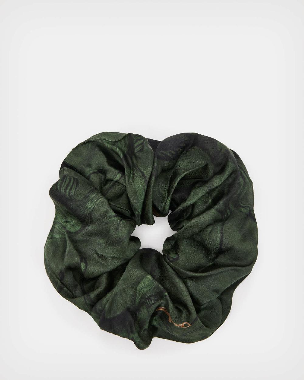 All Saints Kim Oversized Scrunchie Forest Green