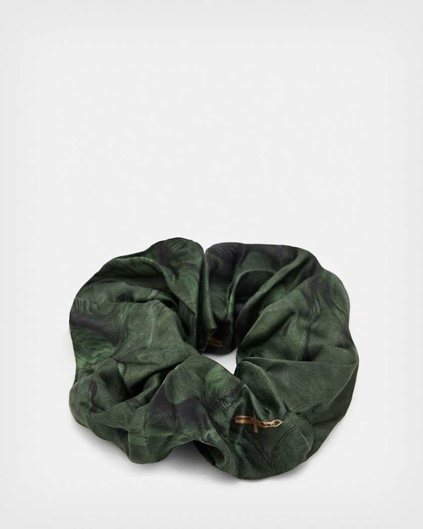 all saints Kim Oversized Scrunchie Forest Green