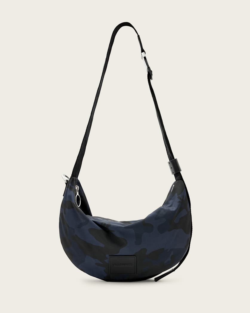 all saints Koy Recycled Crossbody Bag Camo Blue