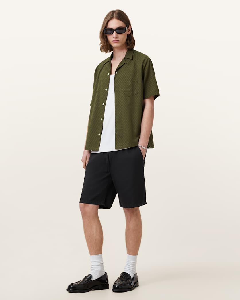all saints Kylo Short Sleeve Shirt Kelp Green