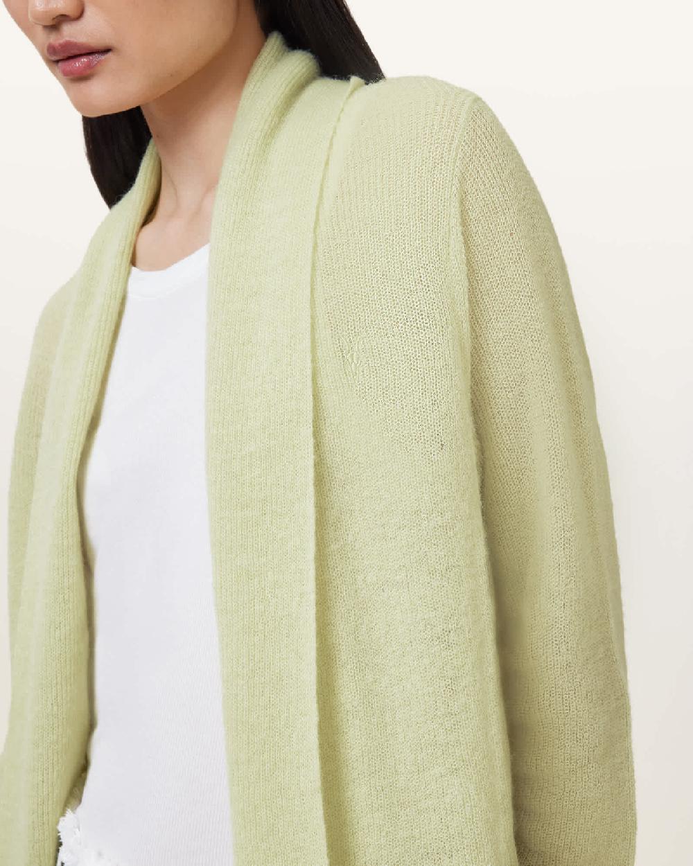 All Saints Laina Knitted Cardigan JADE GREEN