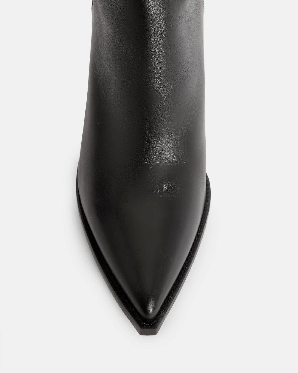 All Saints Lara Stretchy Over The Knee Boots Black