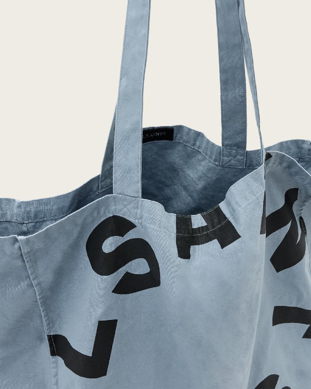 All Saints Large Tierra Tote Bag Stonewash Blue