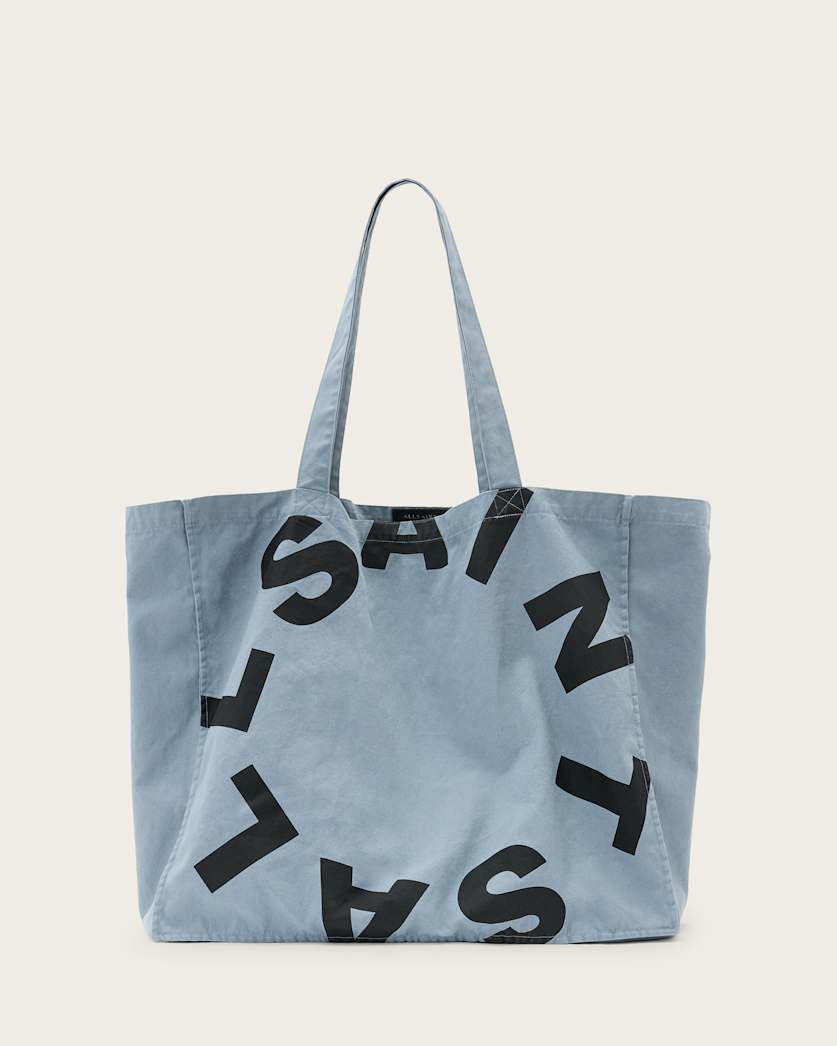 all saints Large Tierra Tote Bag Stonewash Blue