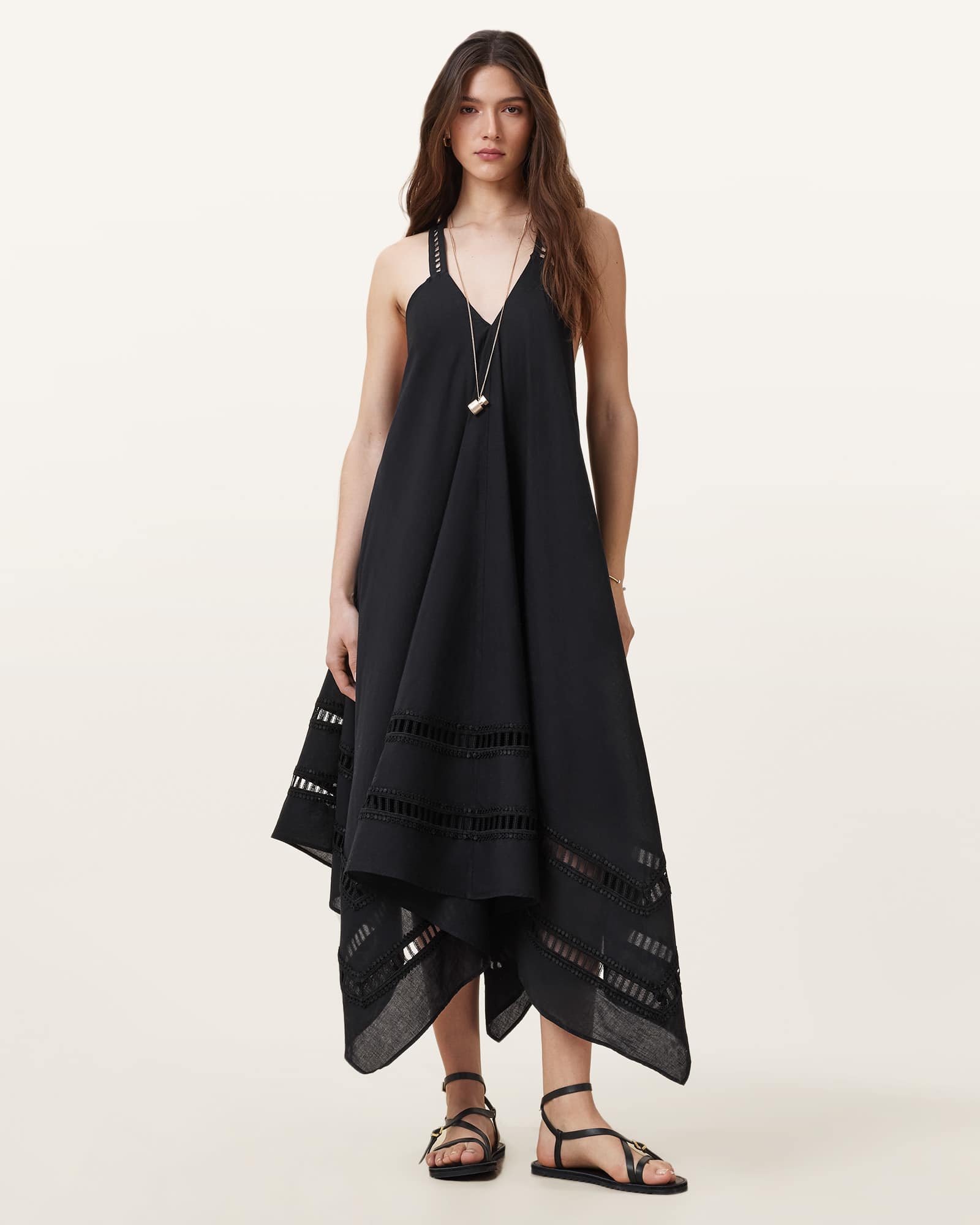 All Saints Lil Midi Dress Black