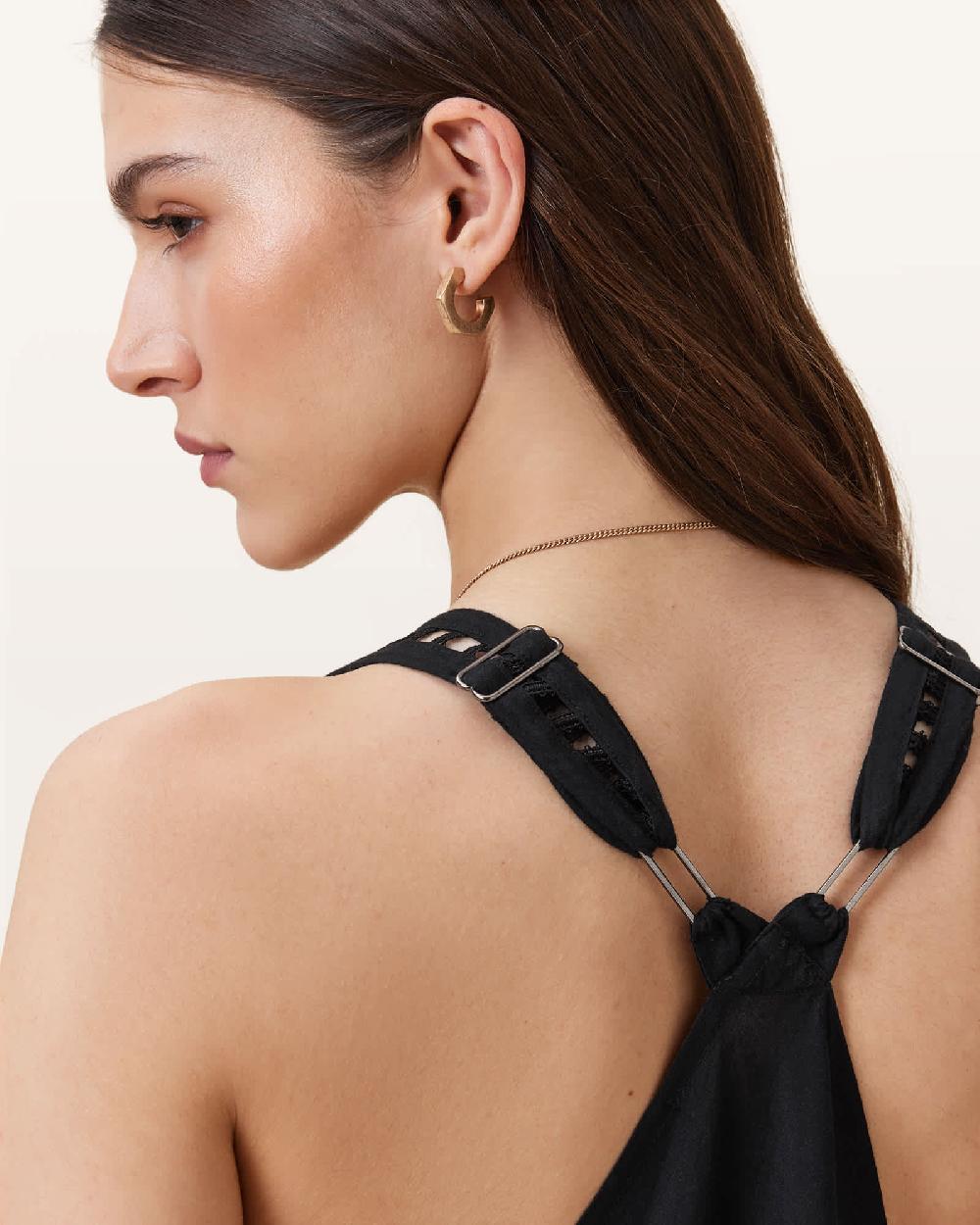 All Saints Lil Midi Dress Black