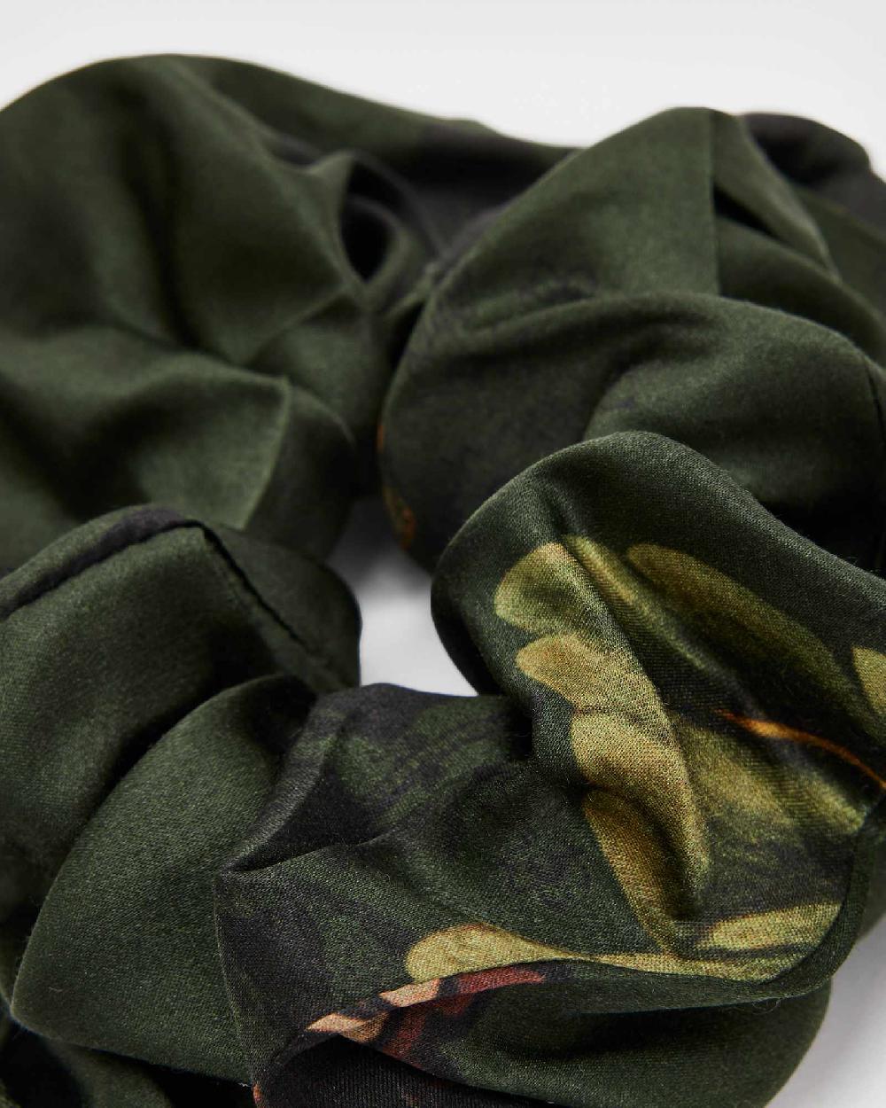 All Saints Lilly Oversized Scrunchie Forest Green