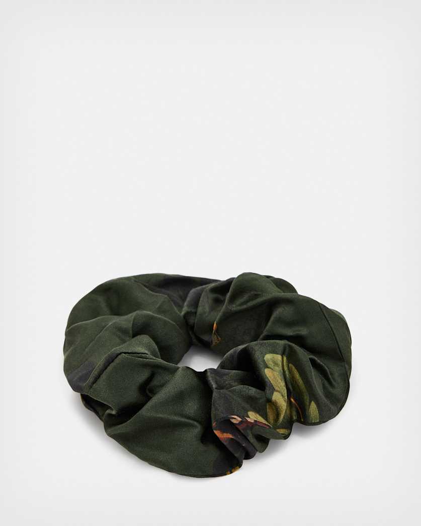 all saints Lilly Oversized Scrunchie Forest Green