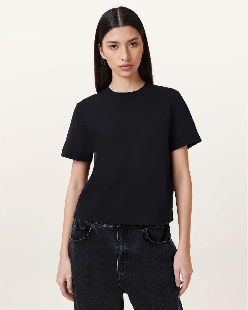 All Saints Lisa Boxy Crew Neck T-Shirt Black