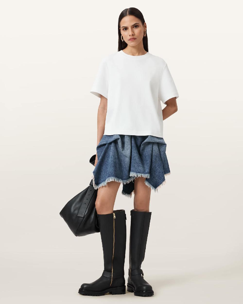 All Saints Lisa Boxy Crew Neck T-Shirt White