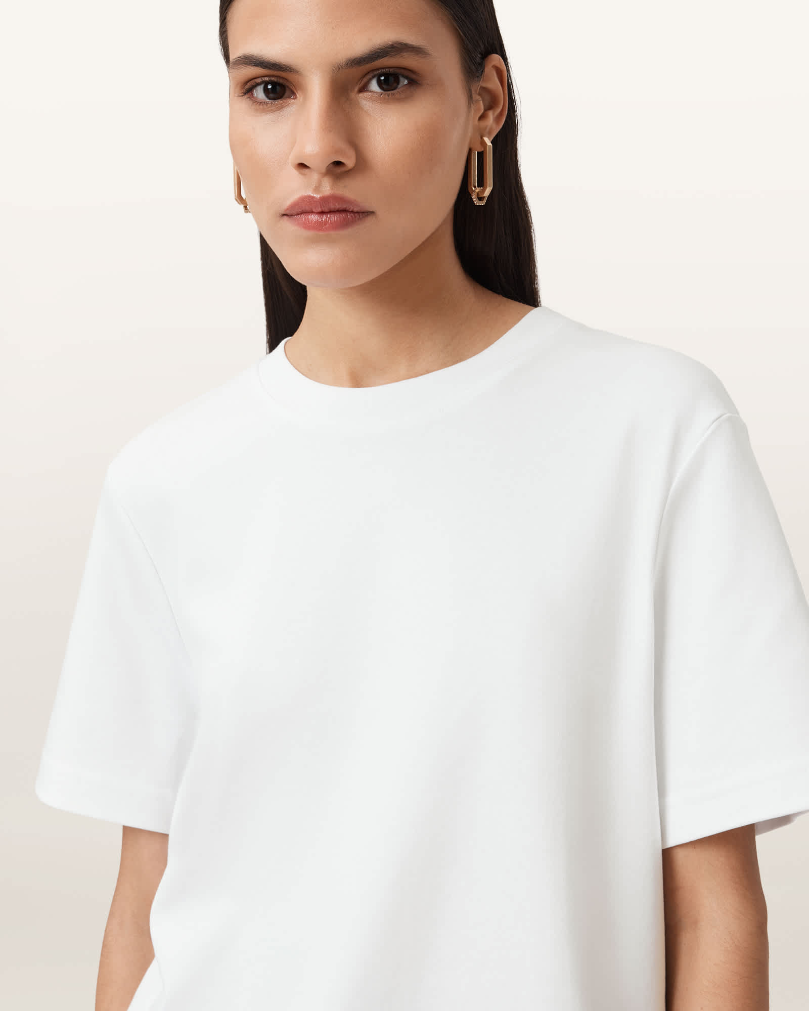 All Saints Lisa Boxy Crew Neck T-Shirt White