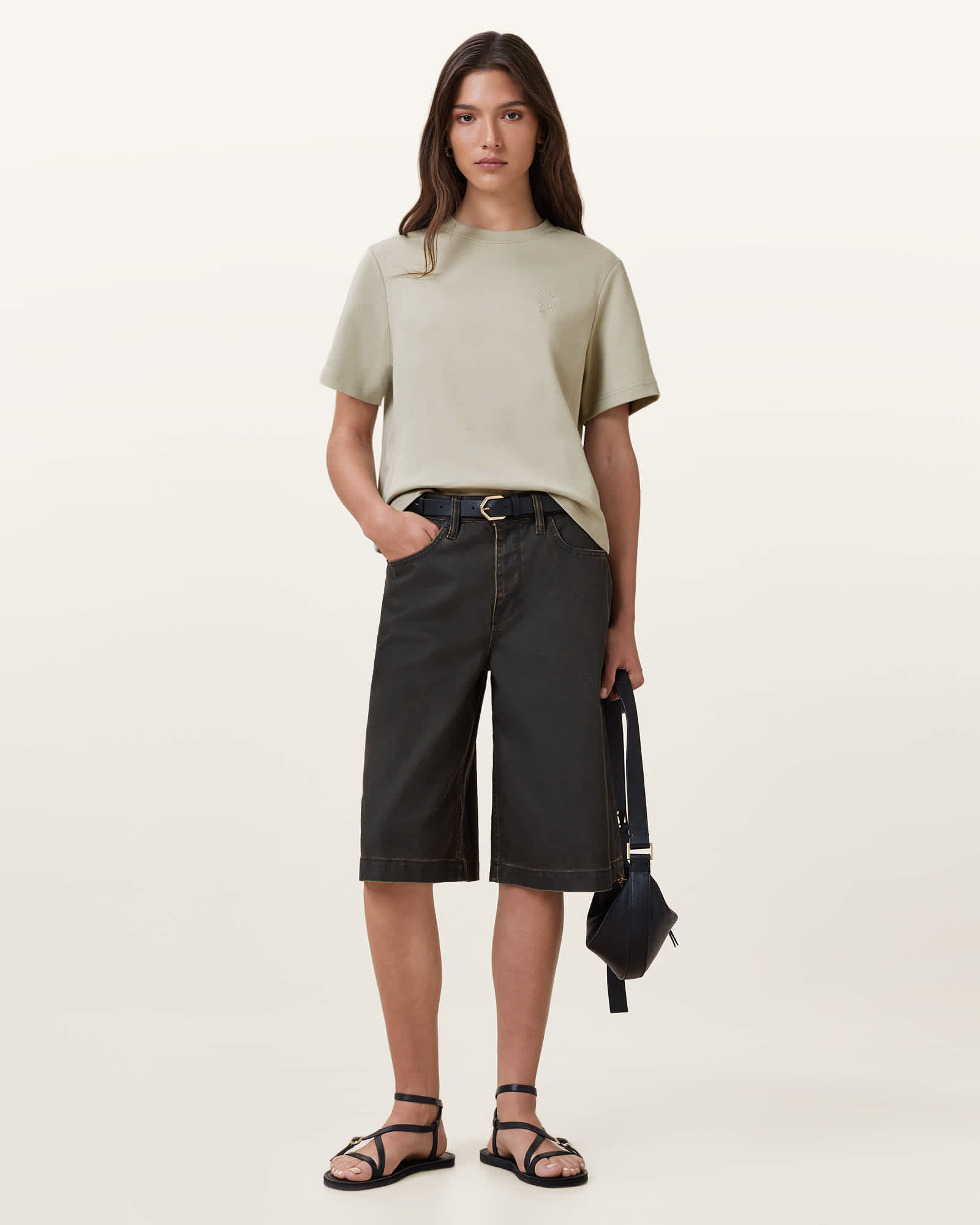 All Saints Lisa Haven T-Shirt LIGHT ASH GREEN
