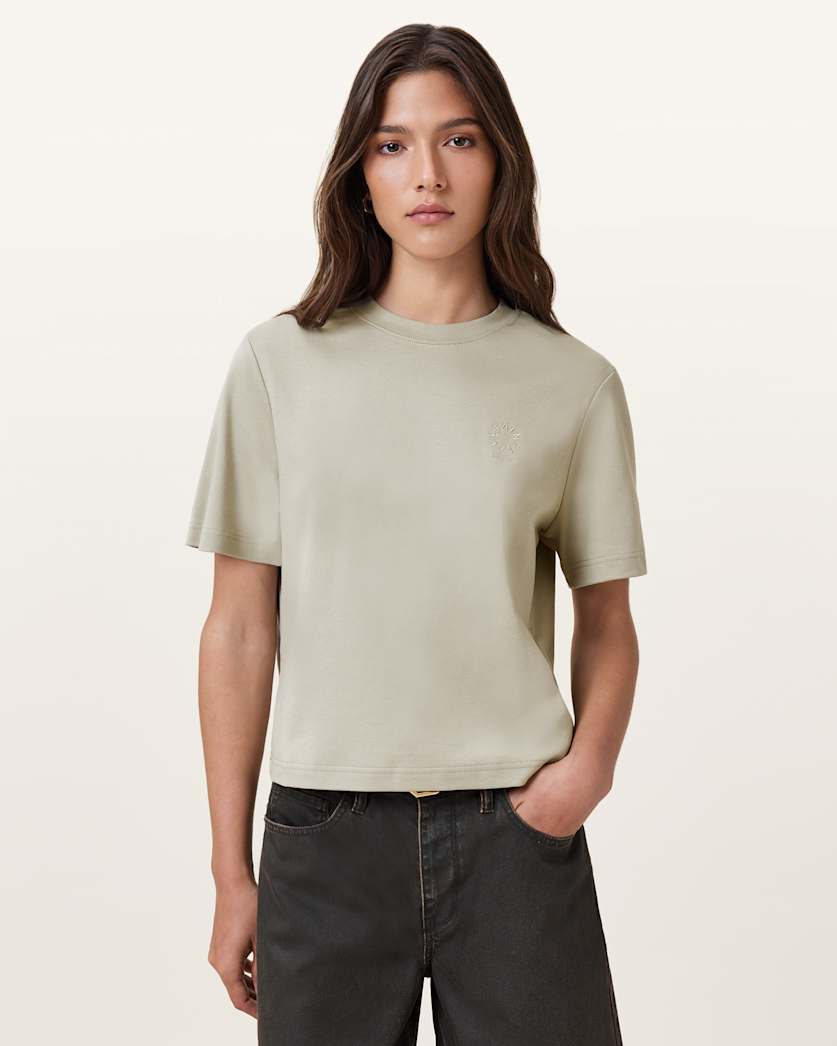 all saints Lisa Haven T-Shirt LIGHT ASH GREEN