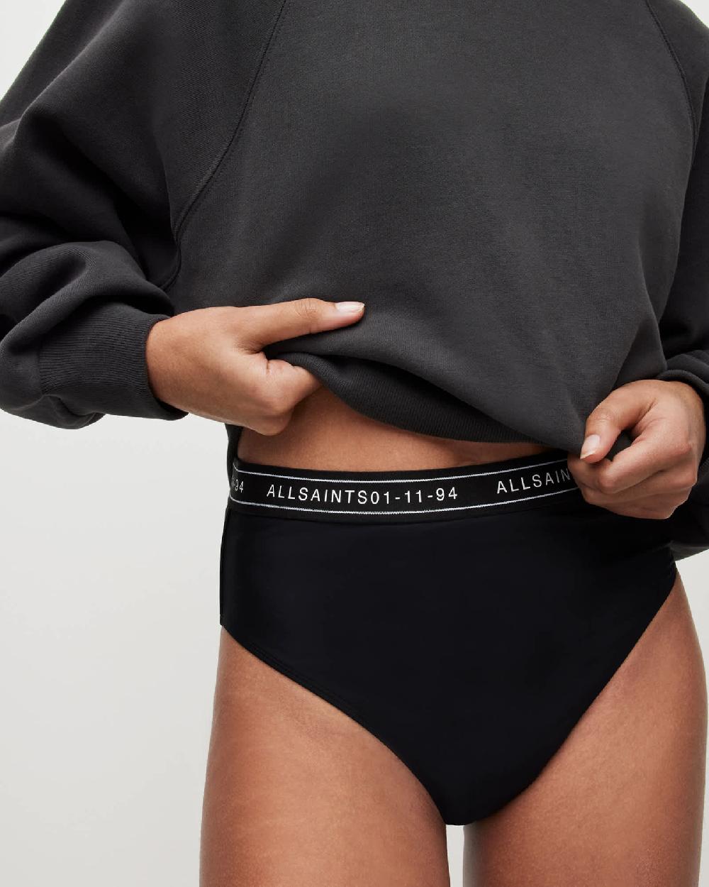 All Saints Liza Bikini Bottoms Black