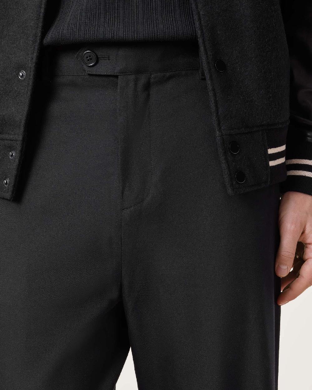 All Saints Locke Straight Leg Pants Jet Black