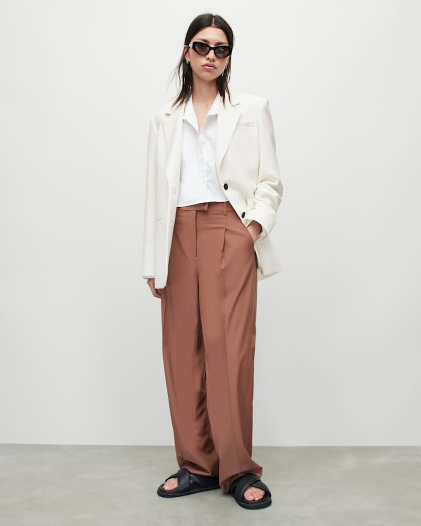 all saints London Single Breasted Blazer Off White