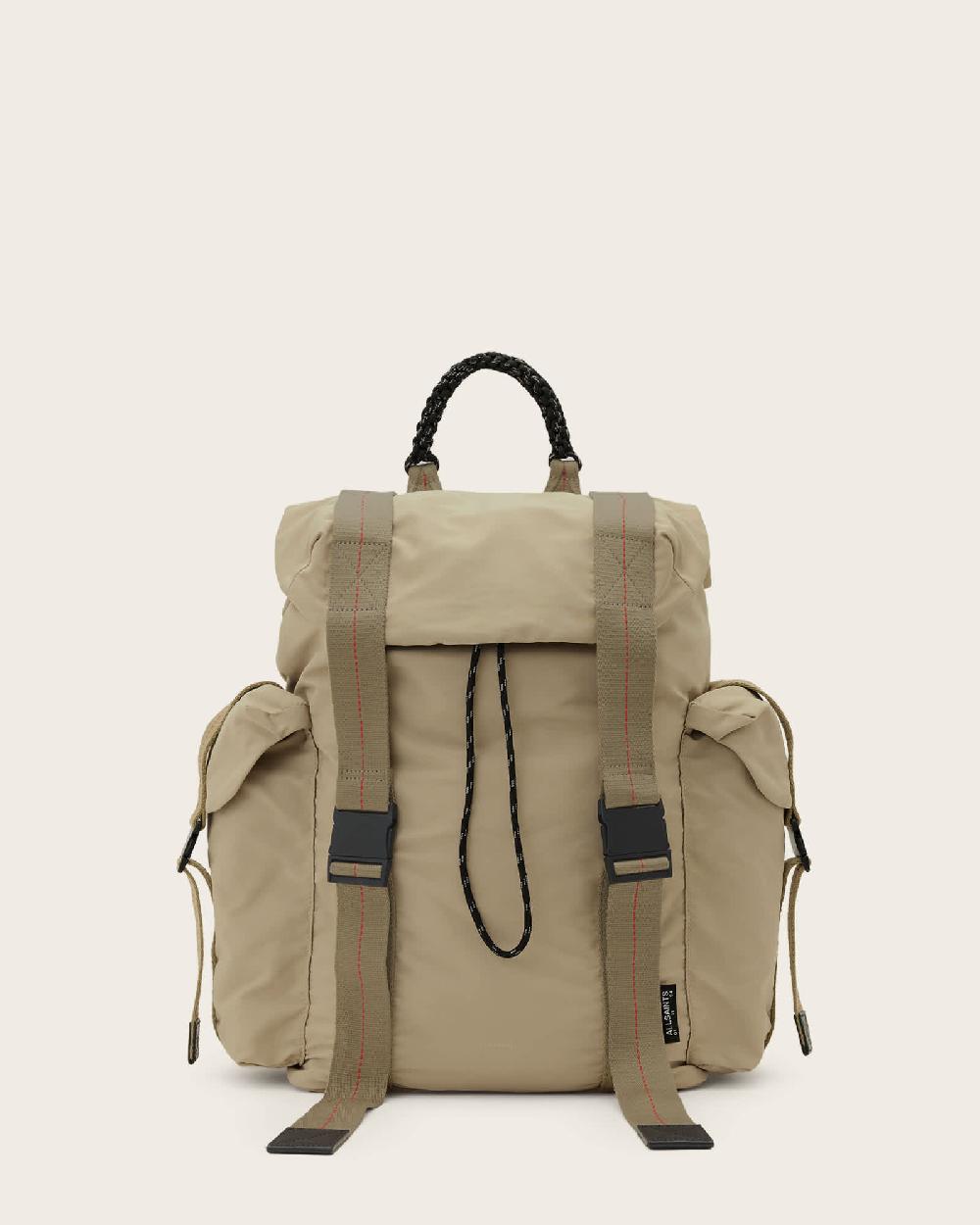All Saints Mars Recycled Backpack Light Khaki
