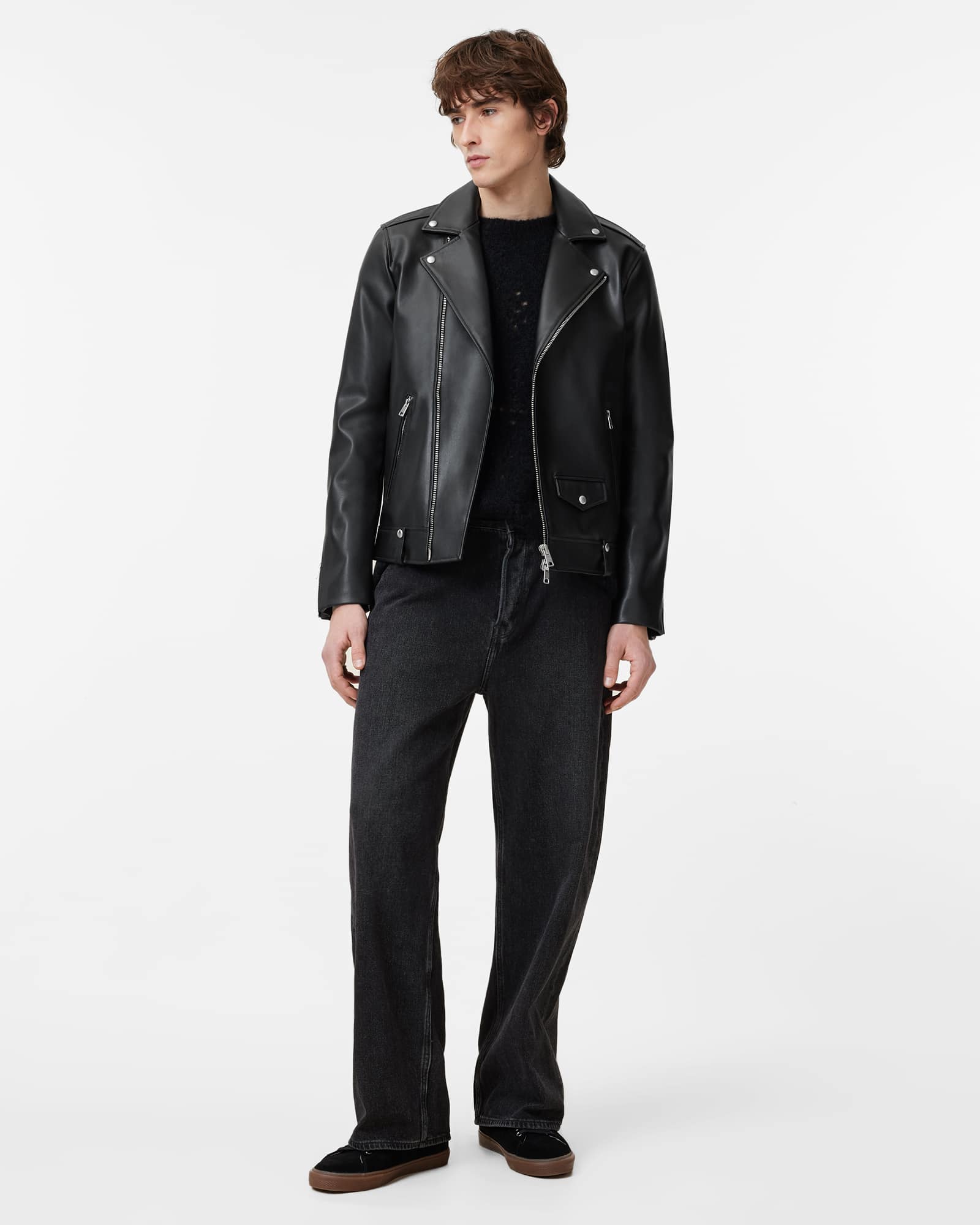 All Saints Milo Desserto® Biker Jacket Black