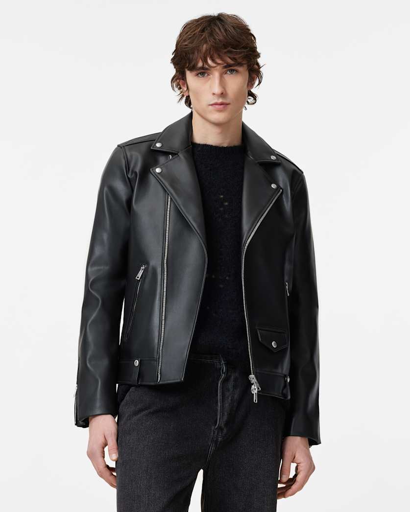 all saints Milo Desserto® Biker Jacket Black