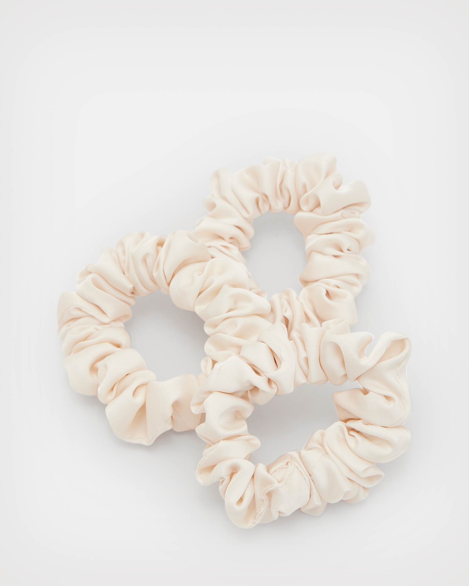 All Saints Mini 3 Pack Scrunchies Arctic White