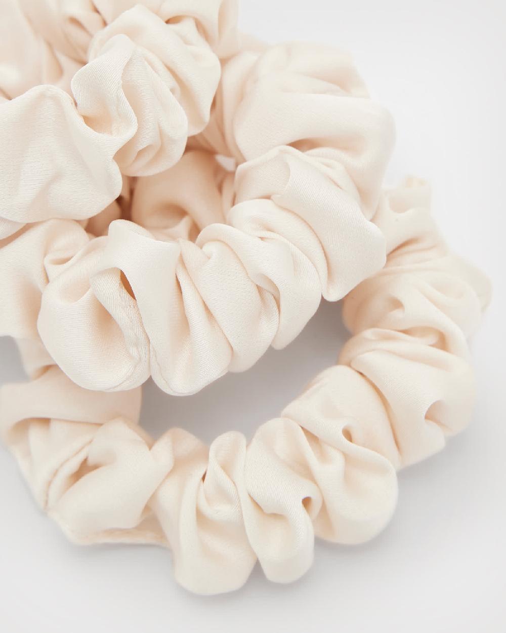 All Saints Mini 3 Pack Scrunchies Arctic White