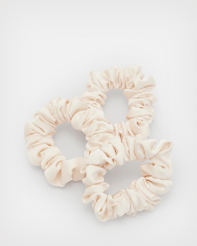 all saints Mini 3 Pack Scrunchies Arctic White