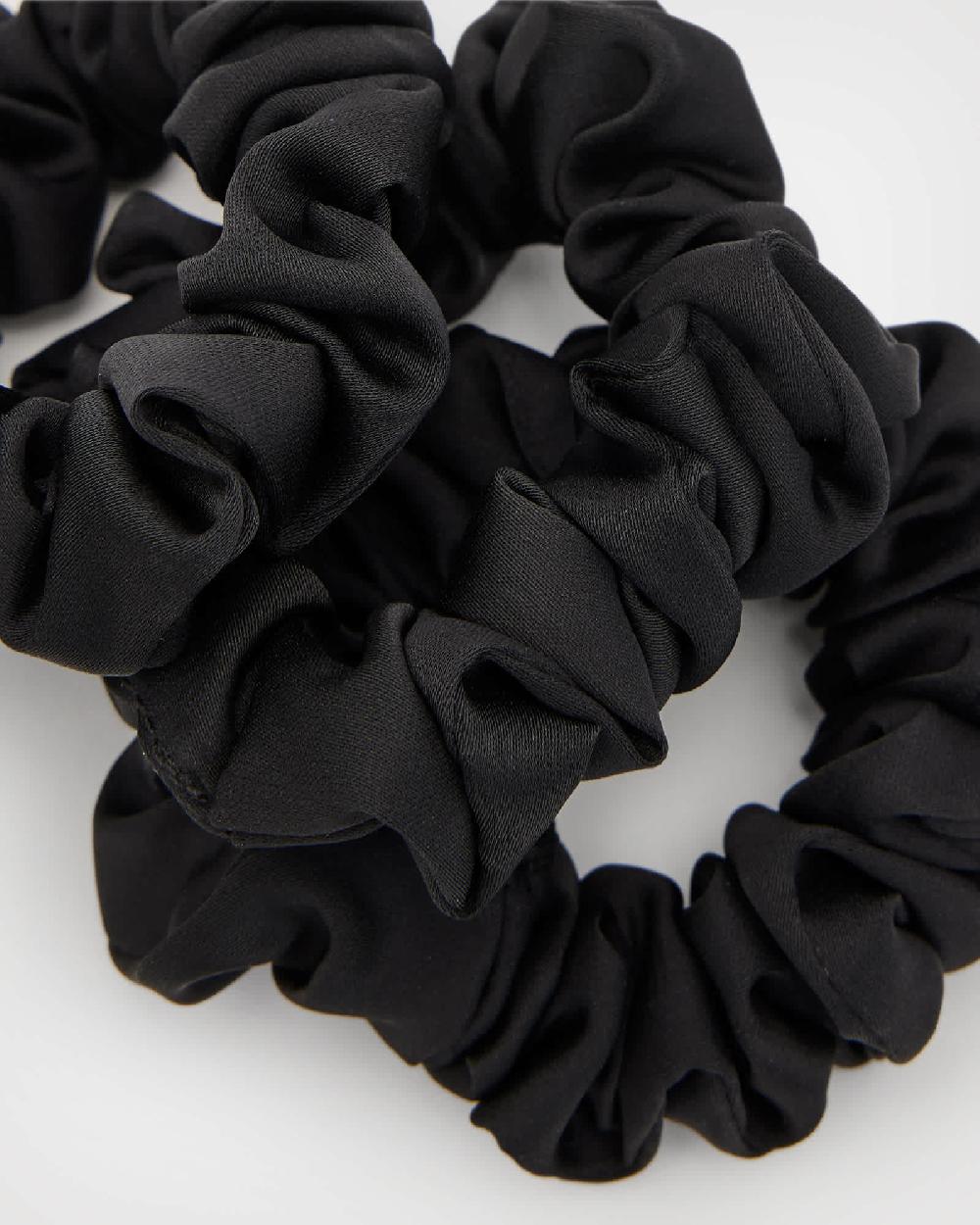 All Saints Mini 3 Pack Scrunchies Black