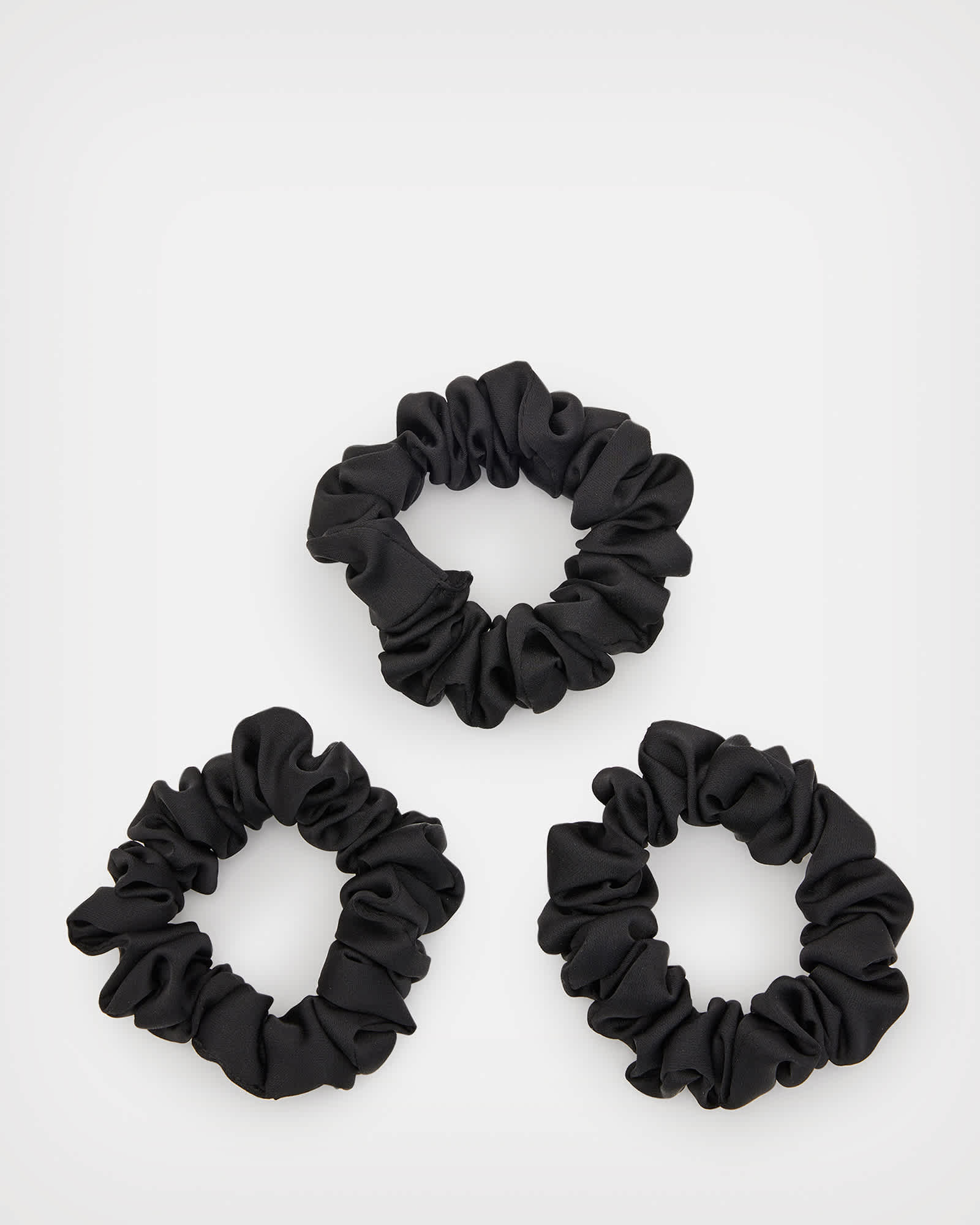 All Saints Mini 3 Pack Scrunchies Black