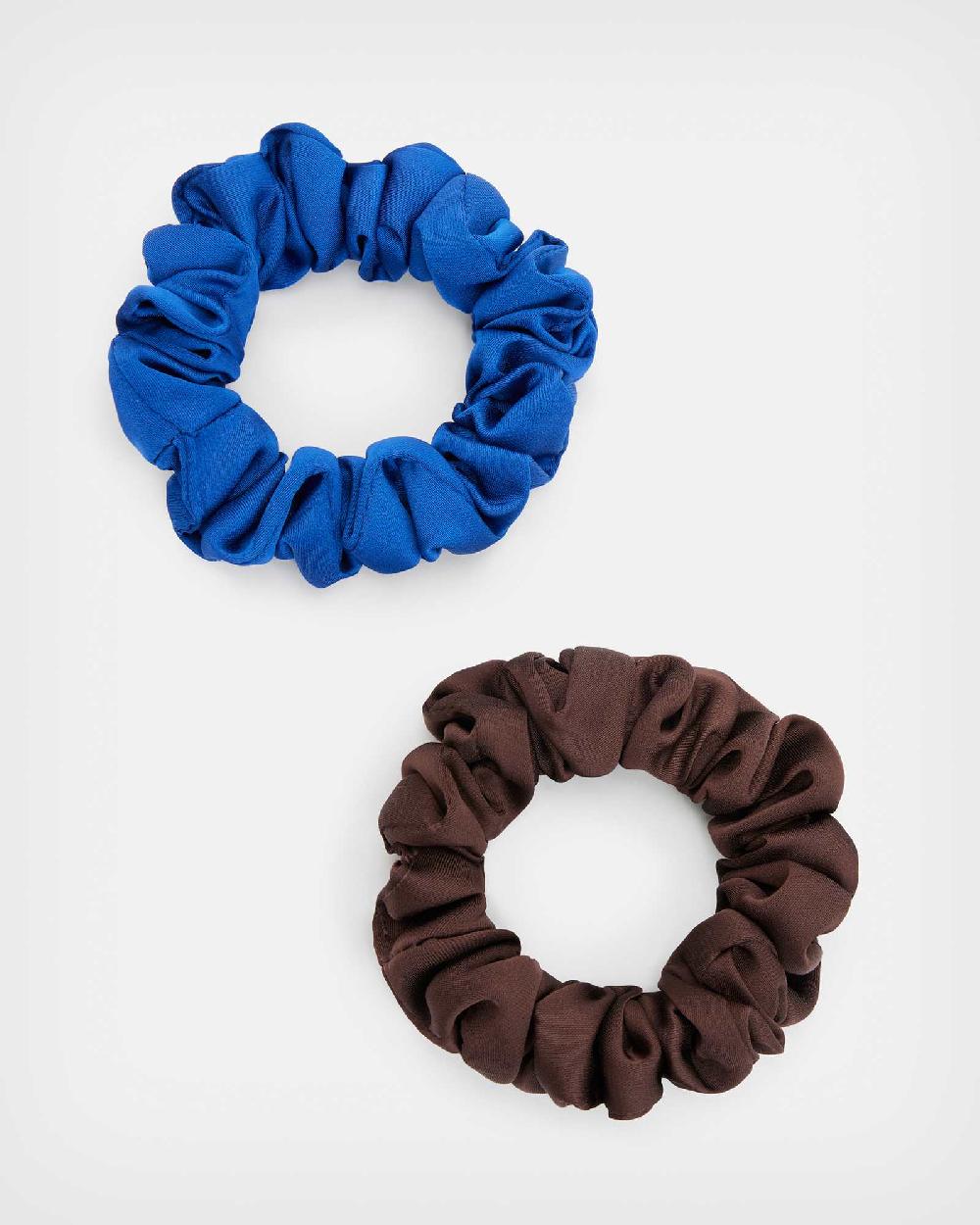 All Saints Mini Scrunchies 2 Pack BLUE/BROWN
