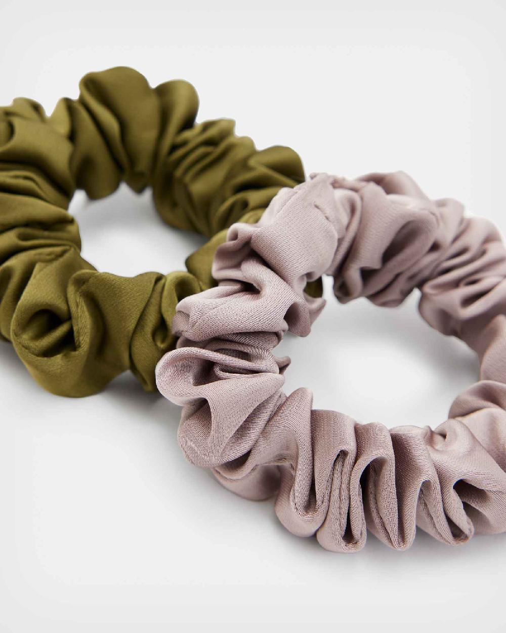 All Saints Mini Scrunchies 2 Pack PINK/GREEN