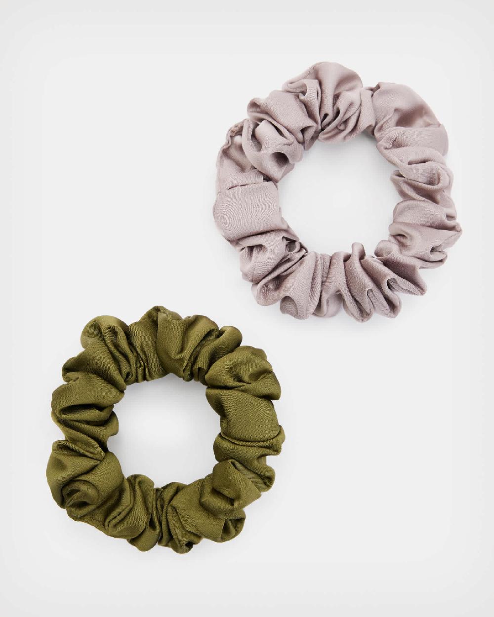 All Saints Mini Scrunchies 2 Pack PINK/GREEN