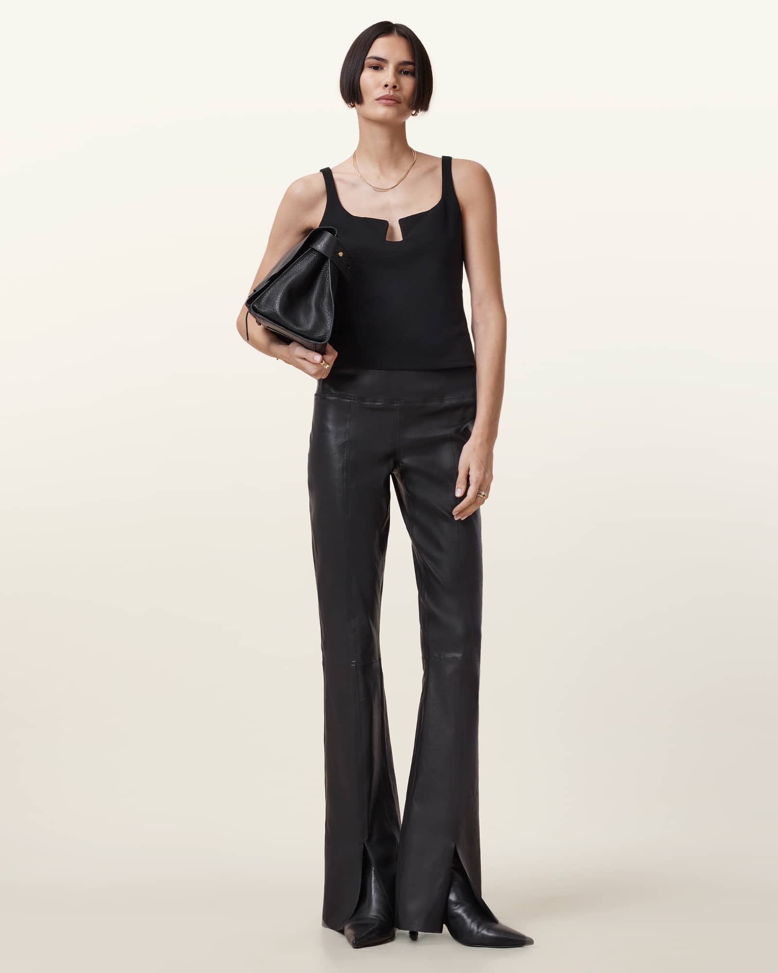 All Saints Mio Sleeveless Tank Top Black