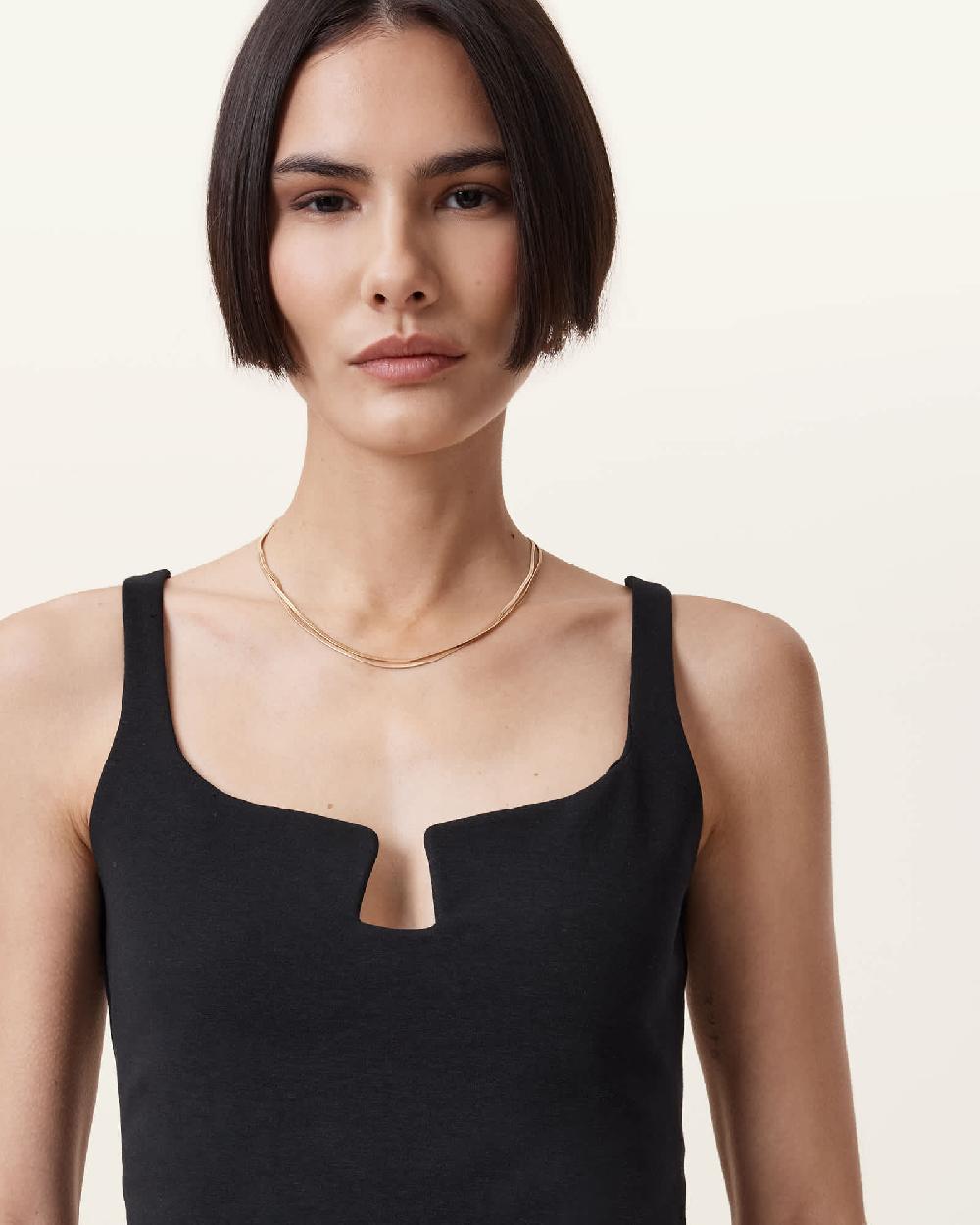 All Saints Mio Sleeveless Tank Top Black