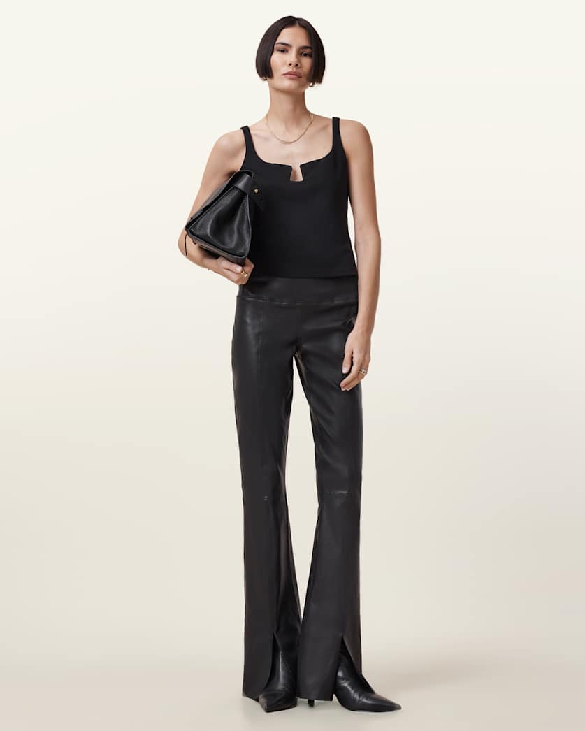 all saints Mio Sleeveless Tank Top Black