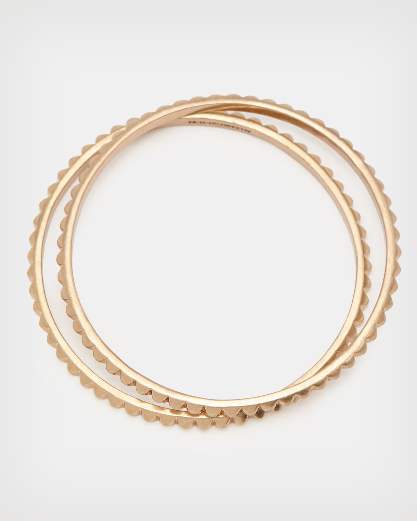 All Saints Miri Bangle Bracelet Set Warm Brass