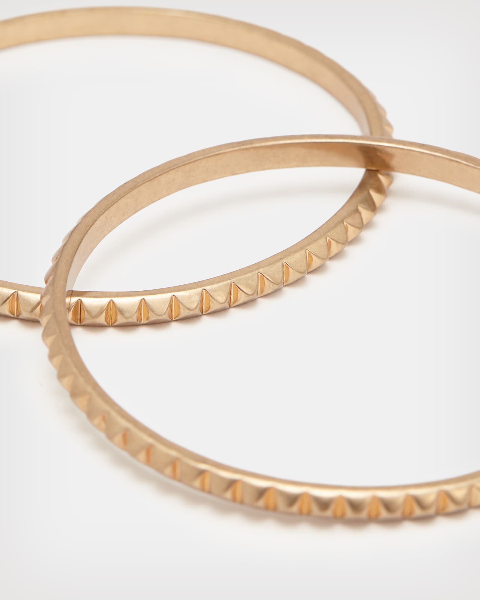 All Saints Miri Bangle Bracelet Set Warm Brass