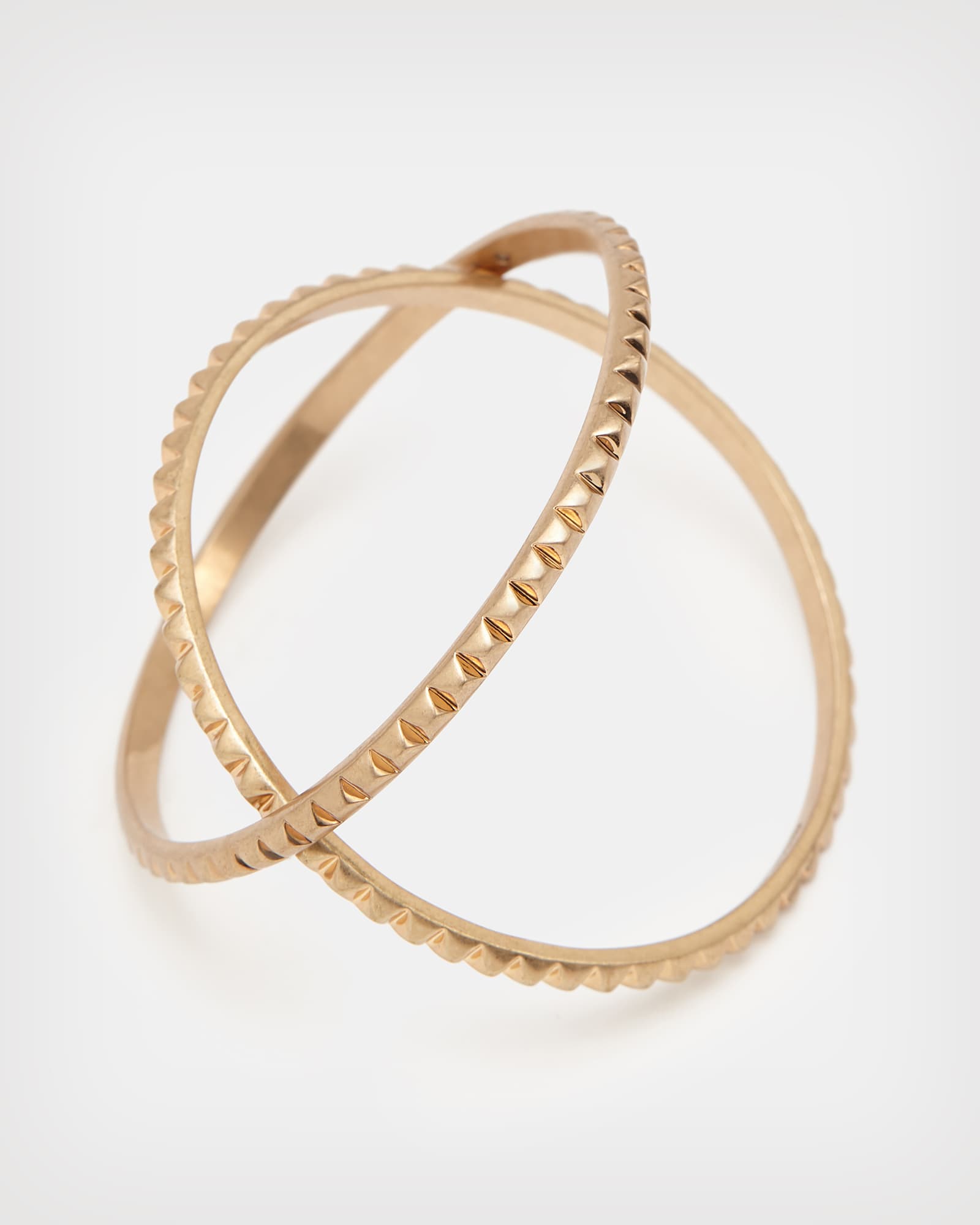 All Saints Miri Bangle Bracelet Set Warm Brass