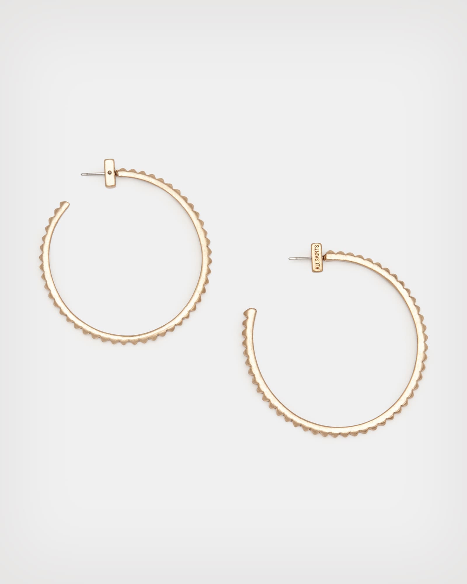 All Saints Miri Large Hoop Earrings Warm Brass