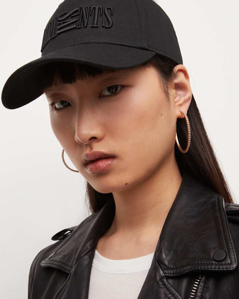 all saints Miri Large Hoop Earrings Warm Brass