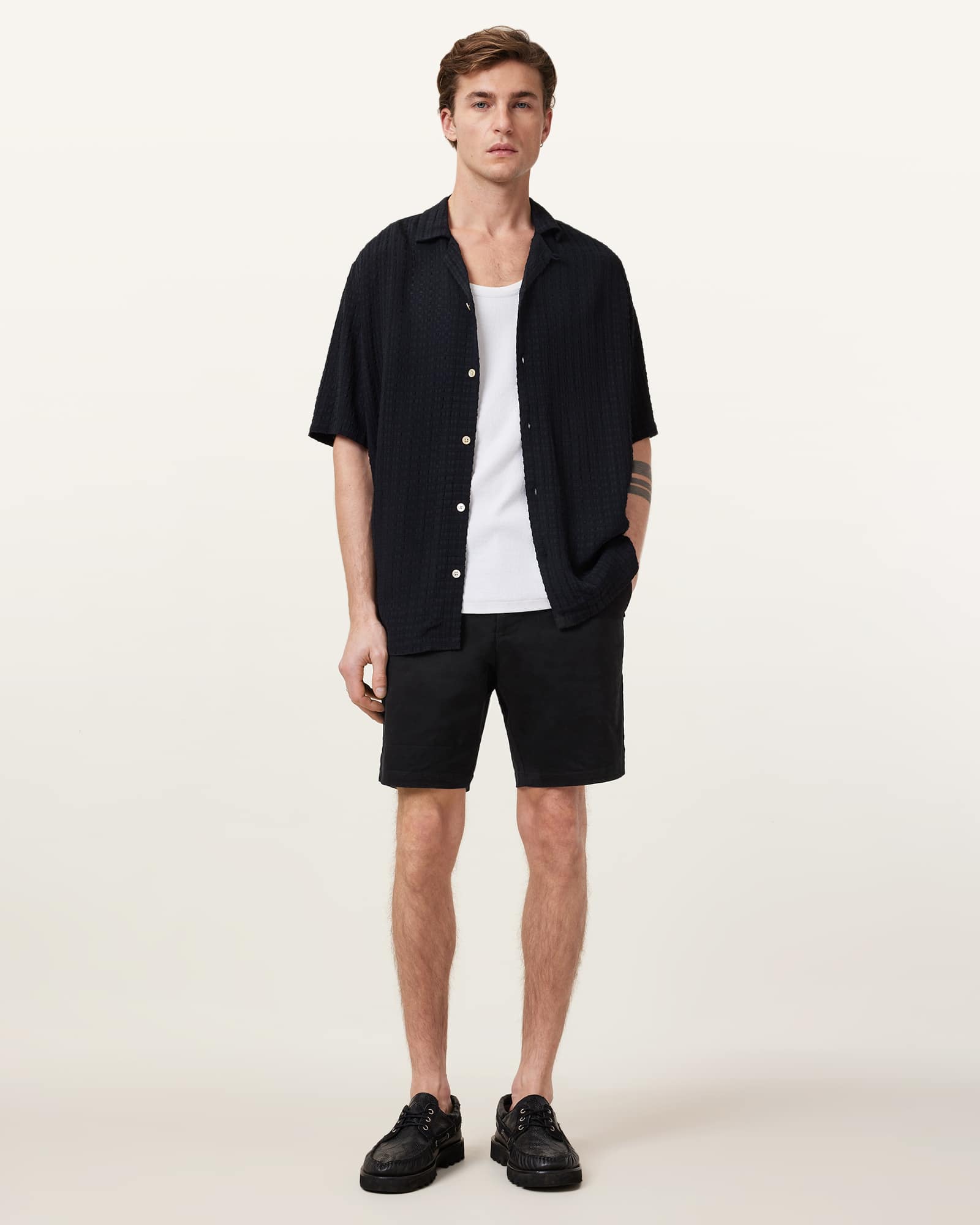 All Saints Neiva Slim Stretch Shorts Koto Black